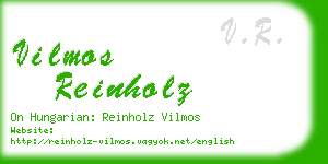 vilmos reinholz business card